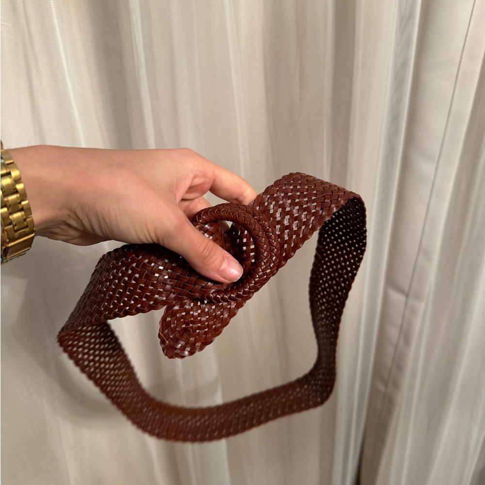 Ann Taylor Brown Woven Belt NWT